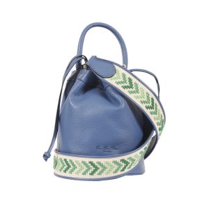 Rue Des Fleurs Le Petit Sac 24 Secchiello Riviera Tracolla Ricamo Green