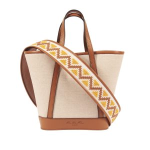 Rue Des Fleurs Le Petit Sac 25 Barchetta Cognac Tracolla Ricamata Yellow