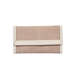 Rue Des Fleurs Sacs 12 Pochette Taupe Nabuk