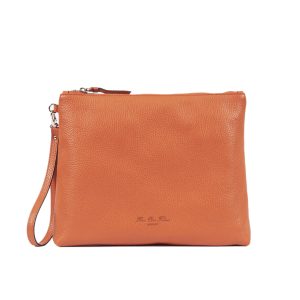 Rue Des Fleurs Weekend Necessaire Vitello Arancio