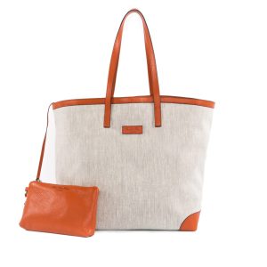 Rue Des Fleurs Weekend Sacs 55 Shopper Arancio Lino Pochette Arancio