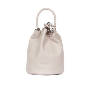 Le Petit Sac 24 Panna Cream genuine leather bucket bag