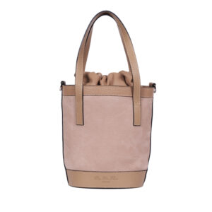 Le Petit Sac 106 rose calfskin nubuck leather made in italy bucket bag